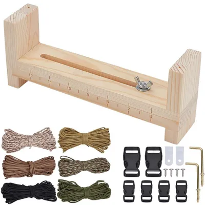 Productafbeelding van Solidchoice - Verstelbare Houten Sjabloon voor Touwarmbanden