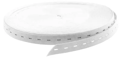 Produktbild von 3m Knopfloch Gummiband Lochgummi Gummilitze, 15 mm, freie Farbwahl