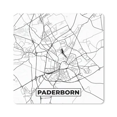 Produktbild von MuchoWow® Mauspad Mousepad Karte - Stadtplan - Paderborn 30x30 cm - Mousepads - Maus Mat - Pad - Mausunterlage - Gaming