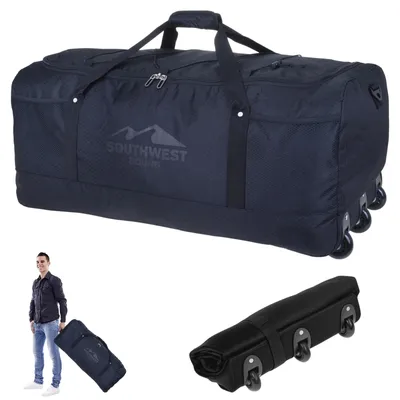 Produktbild von Reisetasche Damen Herren Trolley faltbar light weight gross XXL leicht Schultergurt 90 L 80 cm Sportgepäck 30361 0100 Schwarz + bagboom Koffergurt