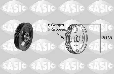 Produktbild von SASIC 2156064 Riemenscheibe Kurbelwelle für MINI Schrägheck (R50, R53) 139mm