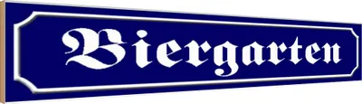 Produktbild von vianmo Holzschild 10x46 cm Biergarten Outdoor Camping