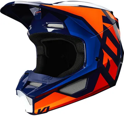 Image de FOX V1 Prix casque de motocross couleur : bleu/orange, taille : XXL