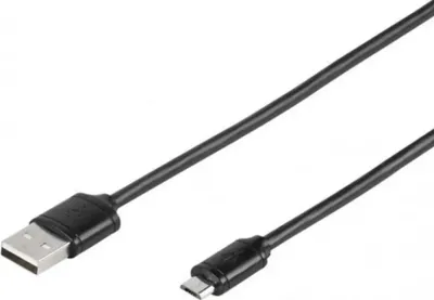 Produktbild von ViVanco™cable microUSB - USB 1m, black (35815)