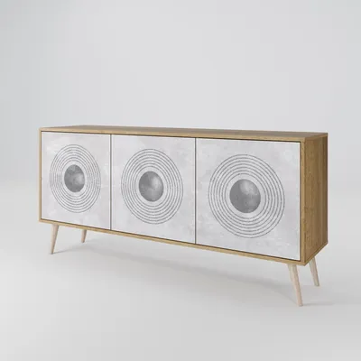 Immagine prodotto di Spacerebels cassettiera a 3 ante - credenza cassettiera - credenza alta - mobile armadio - soggiorno camera da letto - 57,5×164,5×42 (HxLxP)