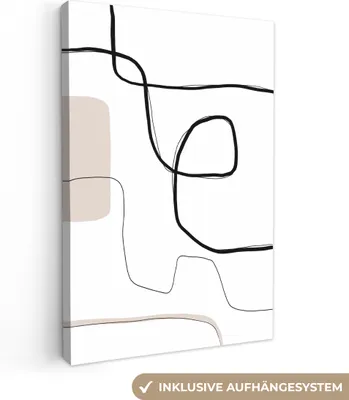 Produktbild von MuchoWow® - Leinwandbilder - Abstrakt - Pastell - Minimalismus, Wandbild, Wanddeko Bilder Wohnzimmer, 20x30 cm