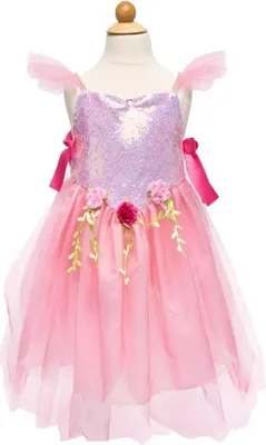 Produktbild von Waldfee-Tunika rosa, mit Pailletten, für Kinder von 4-6 Jahren