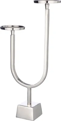 Produktbild von GILDE Kerzenleuchter "Nello" glänzend silberfarben , H.55 cm, 69188