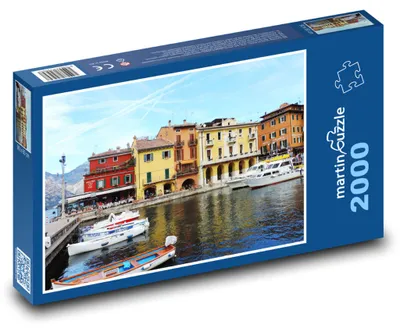 Obrázek produktu pro Puzzle 2000 Přístav u Gardského jezera - martinpuzzle