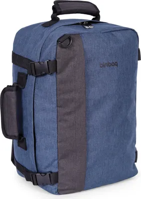 Produktbild von blnbag M5 - Batoh malé příruční zavazadlo Ryanair, Wizzair, Eurowings, palubní batoh 40x20x25 cm cestovní taška batoh do letadla taška do kabiny max. 20 L,tmavěmodrá / tmavěšedá