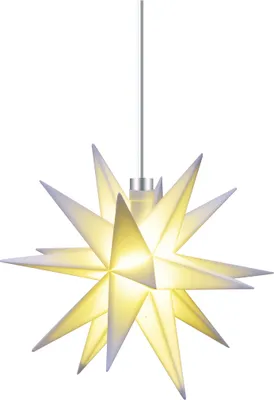 Produktbild von Weihnachtsstern 12 cm, 18 Zacken, für außen, Leuchtfarbe Weiß