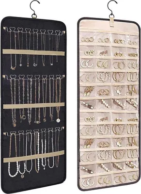 Immagine prodotto di Portagioie da appendere - organizzatore di gioielli per collane e orecchini, portagioie da appendere per riporre gli anelli.