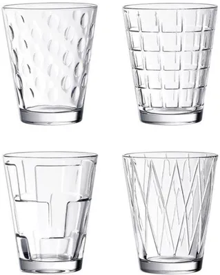 Zdjęcie produktu dla Zestaw szklanek, przezroczysty, 4 sztuki