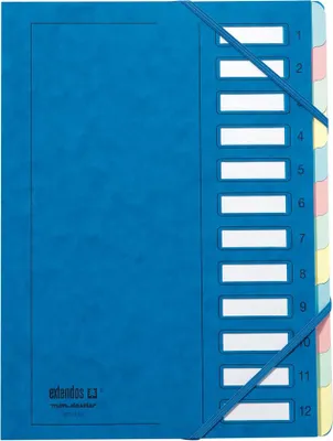 Produktbild von extendos Ordnungsmappe mit Fenster und mit Eckspanngummi DIN A4 blau
