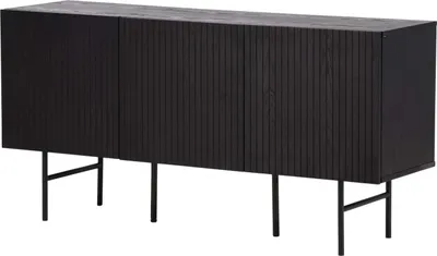 Produktbild von FURNLUX Anrichte Bjorkon Schwarz 150cm / Hauptfarbe: Schwarz / Abmessungen: 150 x 42 x 75 cm