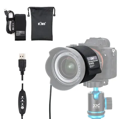 Produktbild von KIWIFOTOS USB-Objektiv-Tauheizungs-Wärmestreifen mit Temperaturregler Kondensationsschutz für Kamera-DSLR-Objektivteleskope Okulare Heizung