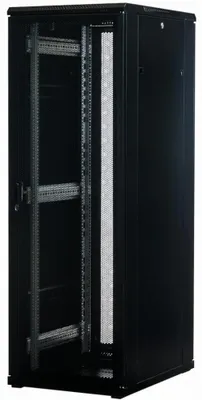 Produktbild von Rockstable 37 HE 19" Serverschrank mit Gitternetztüren, Freistehendes Gestell, 37U, 800 kg, Sperrschloss, Ablageschienen, Verstellbare Füße