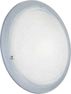 Image de Plafonnier Métal Verre Blanc Design épuré, Lumière Douce Et Diffuse - Eglo