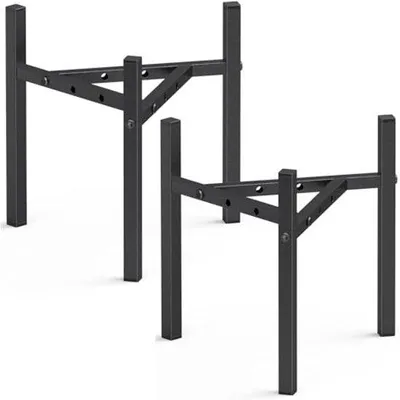 Produktbild von Famanu Blumentopfständer verstellbar, 21,5 cm hoch, für Innen und Außen, schwarz, Set von 2