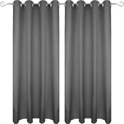 Immagine prodotto di Tenda con occhielli 140x145 cm (larghezza x lunghezza) in antracite, tenda opaca, tenda con occhielli in molte varianti