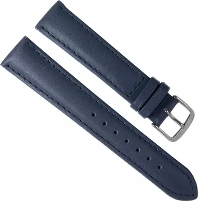 Produktbild von Eulit Taurus Uhrenarmband 20mm | Leder dunkelblau 17720S