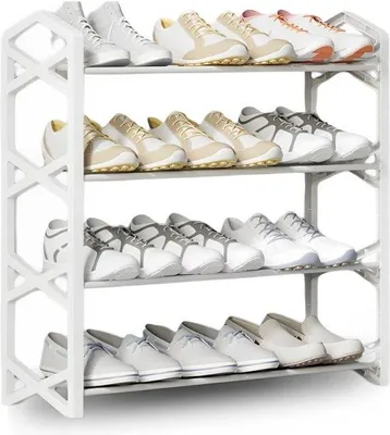 Produktbild von Famanu Schuhschrank mit 4 Regalen - Weiß