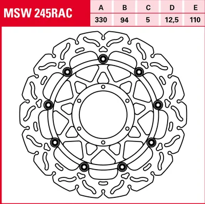 Produktbild von TRW Lucas Bremsscheibe MSW245RAC, schwimmend