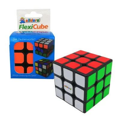 Produktbild von alldoro 60338 - Flexi Cube | bunter Zauberwürfel | klassisches Retro-Spielzeug mit hohem Suchtfaktor | für Kinder und Erwachsene