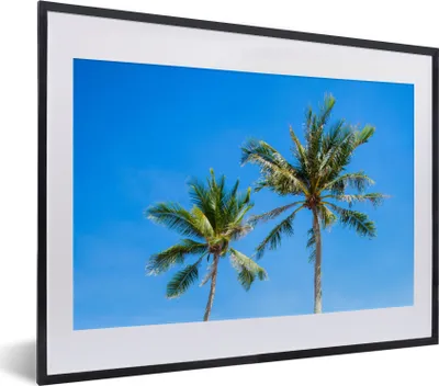 Produktbild von MuchoWow® Gerahmtes Poster Palme - Sommer - Tropisch 40x30 cm - Poster mit Schwarzem Bilderrahmen Wandposter Rahmen Foto Bilder - Bilderrahmen - Poster im Rahmen