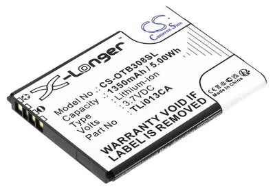 Obrázek produktu pro Baterie pro Alcatel OneTouch 3082, 1350 mAh, Li-Ion