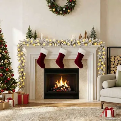 Produktbild von vidaXL Weihnachtsgirlande mit LED-Lichtern 5 m Weiß