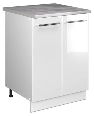 Produktbild von Spülenunterschrank Vicco Fame-Line Weiß Hochglanz/Weiß 60 cm, Model 65104