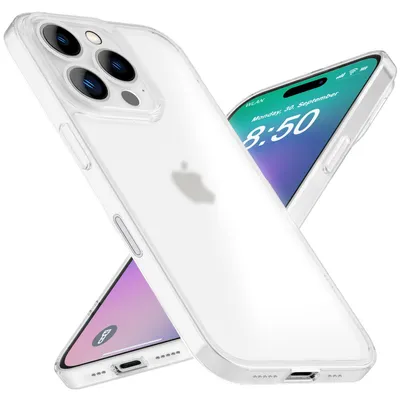 Produktbild von NALIA Ultra Slim Hardcase für iPhone 16 Pro – Matt-Transparent & 0.3mm Dünn – PHANTOM (Hauchdünn & Kamera-Schutz) – Marke aus Berlin – Weiß