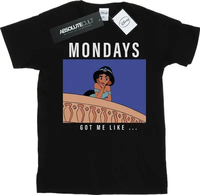 Produktbild von Disney Princess - "Mondays Got Me Like" T-Shirt für Herren BI44266 (XXL) (Schwarz)