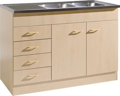 Produktbild von Held Möbel Spülenschrank inkl Spüle Keine BxTxH 120 x 60 x 85 cm buche matt zerlegt Anschlag reversibel 956.8002