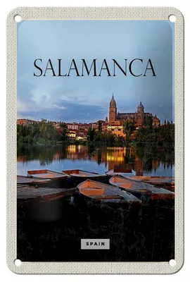 Produktbild von Blechschild Reise 12x18cm Salamanca Spain Retro Dekoration