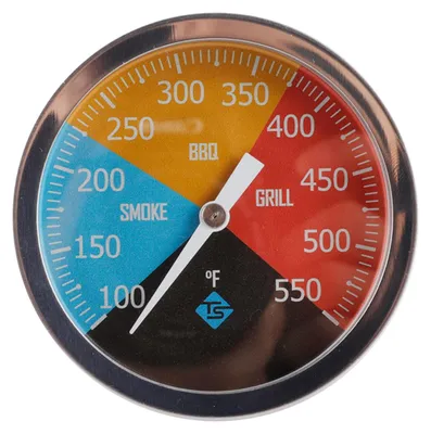 Image de INF Thermomètre bimétallique pour four - Cadran analogique en acier inoxydable pour barbecue, fumoir, four et chaudière