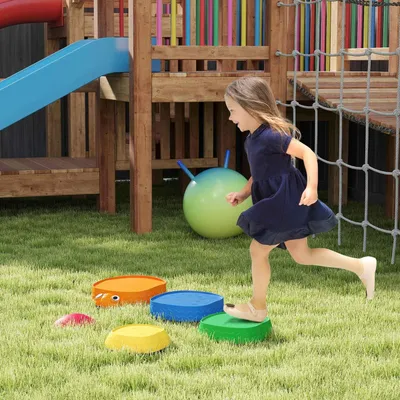 Productafbeelding van Balansstenen voor kinderen, 5 stuks, antislip, geschikt voor kinderen van 2 tot 8 jaar