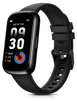 Produktbild von Fur Damen mit Pulsmesser, SpO2/Schlafmonitor, 24 Sportmodi, Fitnesstracker, Schrittzähler, Wasserdicht 3ATM, Nachrichten Whatsapp