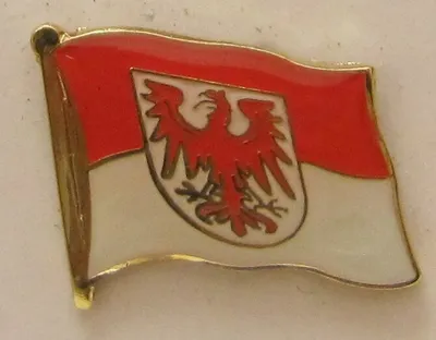 Produktbild von Pin Anstecker Flagge Fahne Brandenburg Landesflagge Flaggenpin Button Badge Flaggen Clip Anstecknade