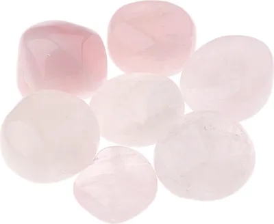 Produktbild von NKlaus 300g Rosenquarz Edelstein 30 - 40 mm Heilsteine zart rosa Mineral Dekoration 14683