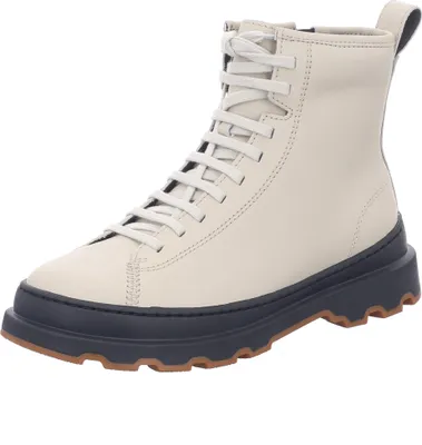 Produktbild von CAMPER BRUTUS Stiefelette aus Leder für Damen mit Schnürung, Reißverschluss und Wechselfußbett in Beige