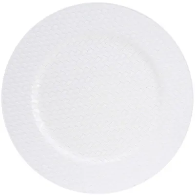 Obrázok produktu pre Vianočný tanier čierny s prúteným vzorom, Ø 33 cm - Home Styling Collection
