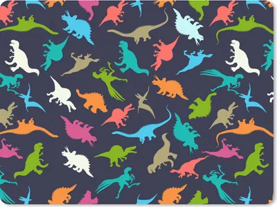 Produktbild von MuchoWow® Mauspad Mousepad Muster - Dino - Farben - Jungen - Kinder - Kind 23x19 cm - Mousepads - Maus Mat - Pad - Mausunterlage - Schreibtischunterlage - Mauspad