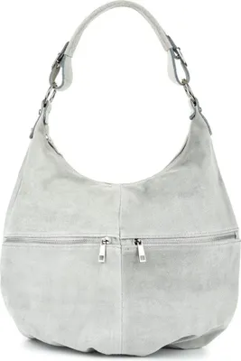 Produktbild von Graue Beuteltasche k51 mit Reißverschluss, A4-tauglich, Griffe, 44x10x32 cm