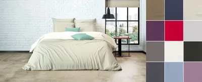 Produktbild von Uni Einfarbig Wende Bettwäsche Mistral Edel Perkal 100% Ägyptische Baumwolle 240 cm x 220 cm Pristine-Chateau Grey