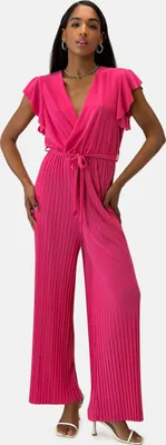 Produktbild von Elara Damen Jumpsuit V-Schnitt 1249 Fuchsia