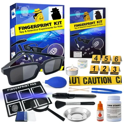 Image de Kit de détective espion avec empreintes digitales et expériences scientifiques