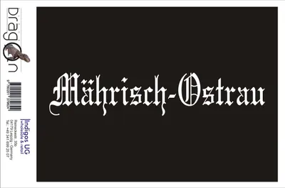 Produktbild von Aufkleber / Autoaufkleber - JDM / Die cut / Auto / OEM - Stadt Mahrisch - 200x40mm gold - Heckscheibe / Heckscheibenaufkleber