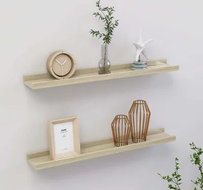Immagine prodotto di The Living Store Wandregale 2 Stk. Sonoma-Eiche 60x9x3 cm
